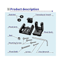 Miniatyrbilde 4 av 5: For 7400931 XNT Transducer Bracket, Transducer Mount for XHS Model Transducers, Transom Mounting Hard