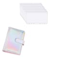 A6 Notebook with 8 Binder Pockets & 6 Holes MultiColor