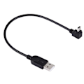 Pikkukuva 2 / 4: 90 asteen kulma Mini USB - USB-data-/latauskaapeli, pituus: 28 cm