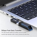 Pikkukuva 3 / 5: 4 kpl USB 3.0 -sovitin, pystysuora ylös- ja alaskulma, vaakasuora vasen ja oikea kulma, USB-uros - naaras