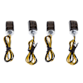 Miniatyrbillede 1 af 2: 4 stk. Universal Led Sort Mini Tiny Blinklys Blinklys Motorcykel Motorcykel Til