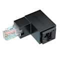 Pikkukuva 3 / 5: RJ45 Uros-Naaras Ethernet-sovitin Verkon Jatkojohto 90 Astetta CAT5E CAT6 CAT8 Ethernet-kaapelille C