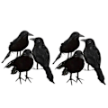 Miniatyrbilde 1 av 5: 6 X Halloween Dekor Kråke Kunstig Ravn Kråke Med Fjær Bla Fugl,3402