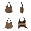 Miniatyrbillede 4 af 4: Multi-rum Canvas Dame Tote Canvas Tote Pung Skuldertaske