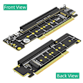 Pikkukuva 2 / 5: Dual NVMe PCIe -sovitin, PCIe 4.0 X16 - Dual NVMe & 1x Lisää PCIe X16 (X8 Signaali) -sovitin M.2 NVM:lle