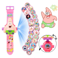 Pikkukuva 1 / 4: Patrick Star -kelloprojektiokello projektori-toiminnolla, sarjakuva-käännettävä lelukello – 24 diaesityspeli, siniset silmät