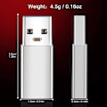 Miniatyrbilde 3 av 5: 3.0 USB A til USB C-adapter for iPhone 11 12 Pro Xr Se, iPad 8 Air 4