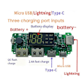 Miniatyrbild 4 av 5: 18650 Litiumbatteri Digital Display Laddningsmodul med Display Boost Modul