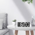 Miniatyrbild 5 av 5: Klocka Smart Digital Väckarklocka För Sovrum, LED-Skärm, Snooze, Dimbar, Temperatur, Datum, 12/24 Timmar, Liten Elektronisk Skrivbords Klocka För Kök Kontor