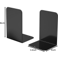 Pikkukuva 2 / 5: Kirjatukia, mustat metalliset kirjatukia raskaille kirjoille, (2 kpl, 5,3x7,8x4)