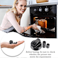 Miniatyrbillede 2 af 5: Generisk Design Komfur/Ovn Kontrolknap Pakke Universelle Kontrolknapper med 12 Adaptere (Sort)