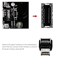 Miniatyrbillede 4 af 5: Computer Motherboard Type-E USB 3.1 Type-E Interface 90 Graders Styre Albuer Front Type-C Installeret Adapter(PH74A)