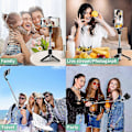 Miniatyrbild 5 av 5: Selfie Stick, Bluetooth Selfie Stick Stativ Fjärrkontroll 360