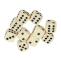 Pikkukuva 5 / 5: 30 kpl Nopan Sarja 16MM Muoviset 6-sivuiset Pyöristetyt Kulmat Nopat Kuutiot Pöytäpeleihin Lautapeleihin Beige