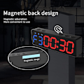 Miniatyrbild 5 av 5: Träningsklocka med Batteri, Portabel Mini Gym Timer med Inbyggd Magnet, Programmerbar Nedräkning