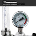 Miniatyrbild 2 av 4: 0-25MPa Argon Flödesmätare Tryckregulator Mätare För Svets Mig Tig Svetsning G5/8