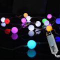 Miniatyrbild 4 av 5: 200 tum 50 st LED regnsäkra USB-drivna färgglada ljusslingor, APP-fjärrkontroll Flera lägen Inomhus och utomhus Julgran Bröllopsfest D