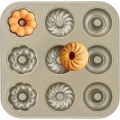 Miniatyrbilde 1 av 4: 1 donutform kakeform 9 fløytede blomstermuffins
