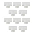 20mm PVC T-koppling 3-vägs vattenrör röradapter anslutningar vit 10 st