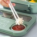 Pikkukuva 5 / 5: Bento Lounasrasia Ruokailuvälineillä, 4 Lokeroa, Tiivis, Mikroaaltouunin & Astianpesukoneen Kestävä Aikuisille ja