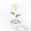 Miniatyrbillede 1 af 7: Håndlavede glasblæste små søde blomster Håndblæste glaskunstfigurer til hjemmekontor Bordplade Trægårdssimuleringsdekorationer Bil indre prydnader