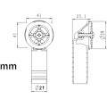 Miniatyrbillede 2 af 3: Overløbshul til vask, rundt interface, 2 stk.