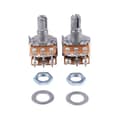 2 st B50K 50K Ohm 6 Terminaler Dubbla Linjära Rotations Potentiometrar