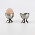 Miniatyrbilde 2 av 5: 4 stk. fjærtrådbrett i rustfritt stål, eggeholder for kokte egg, oppbevaringsholder, metall eggkopp, spiral Spr
