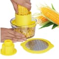 Corn on the Cob Stripper, Integrated Stainless Steel Blade, Safe and Easy to Use, Corn Stripper with Measuring Cup for Easy Storage.