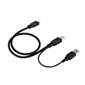 Miniatyrbilde 2 av 3: USB 3.0 A hann til Micro B hann   Hann strømforsyning Y-kabel for mobil harddisk HDD 50cm