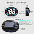 Miniatyrbilde 4 av 5: HUD GPS Speedometer Universal Bil Heads-Up Display 2,7 tommers Speed Meter med Kompass over Speed Alarm for Alle Kjøretøy