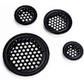 Miniatyrbillede 2 af 3: 10 stk. Runde rustfrie stål ventilationsgitre i rustfrit stål ventilationsgitter runde rustfrie stål ventilationsgitter 10 stk. Sorte ventila
