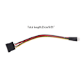 Miniatyrbillede 2 af 5: 4-Pins FDD Floppy Han til 15-Pins SATA Hun Konverter Adapter Strømkabel