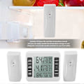Miniatyrbild 4 av 5: Trådlös Digital Frystermometer Temperaturövervakningssensor Inomhus Utomhus Hörbart Larm LCD-skärm med 2 Fjärrkontroller