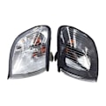 Miniatyrbillede 4 af 5: Par Front Forlygte Lys Blinklys Indikatorlampe Til H1 Starex 1995-2005 Hvid