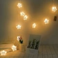 Miniatyrbillede 2 af 5: Varmt Hvid Stjerneformet LED-Strimler LED Natlys til Børn, Soveværelse, Gang, Kranser, Bryllup, Julepynt - Batteridrevet 20LED,-