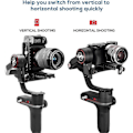 Pikkukuva 2 / 5: Alumiininen L-kiinnike Pystysuora Vaakasuora Vaihdettavan Nopea Irrotuslevy DJI Ronin RS2 SC2 Zhiyun Weebill-s Gimbal Stabilointia Tripod Monopod ja SLR:lle