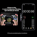 Miniatyrbilde 2 av 5: PUBG Mobile Trigger Spillkontroller, 5-nivåer Automatisk Høyfrekvent Klikk Rask Skyting, L1R1 Trigger Trigger Skyt Mobiltelefon Spillkontroller Joystick for A