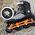 Pikkukuva 4 / 5: 8 kpl Inline-luistelupyöriä, sisä- ja ulkokäyttöön, vaihtopyörät laakereilla 64 mm