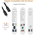 Pikkukuva 4 / 5: 1m Lightning-jatkokaapeli iPhonelle ja iPadille, iPhone-jatkokaapeli Apple MFi -sertifioitu naaras-urosliitin, äänen, videon, musiikin ja datan siirto