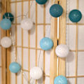 Miniatyrbillede 2 af 5: Guirlande Lumineuse Boule Coton - 3.1m 20er Led Chane Lumire-guirlande Lumineuse Portabl