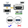 Miniatyrbild 2 av 5: 2 i 1 Esata + USB-datakabel till 22p Sata-hårddiskadapter för 2,5 '' Hdd