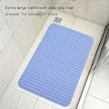 Miniatyrbillede 3 af 5: Ekstra stor 47 x 32 tommer badekar brusebadsmåtte med sugekopper, pool skridsikker fortykket måtte stort badeværelse med drænhuller brusebad gulvmåtte hjemmemåtte