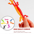 Miniatyrbilde 4 av 4: 10 stk. Elastiske øgleleker Gummi TPR Klebrige øgler Stress Relief Leker for Barn Voksne Festgaver