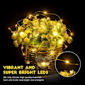 Miniatyrbillede 3 af 5: Julelys 15 pakke LED-lyskæder, batteridrevne LED-fe-lys Vandtæt sølv kobbertråd 2m 20 LED ildflue stjernelys til DIY Vi