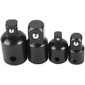 4-delad spärradapter och adapterset för 1/2\", 1/4\" och 3/8\" hylsor och bits