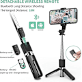 Miniatyrbild 3 av 5: Selfie Stick, Bluetooth Selfie Stick Stativ Fjärrkontroll 360