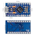 Miniatyrbilde 1 av 3: Pro Micro-Atmega32U4 5V 16MHz Bootloaded IDE Micro-USB Pro Micro-utviklingskort Mikrokontroller