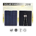Miniatyrbild 5 av 5: 20W Solpanel 12V 10A Batterikontroller Bil Laddare Utomhus Batteriförsörjning för Bilbatteri med OBD-kontakt