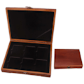 Miniatyrbillede 1 af 5: Mønt Slab Opbevaringsboks Massiv Træ Display Case passer til 6 Certificerede PCGS NGC Holdere js